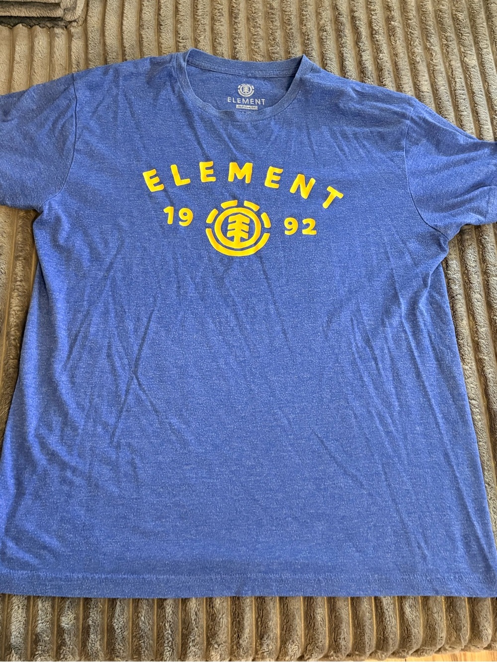 Element Men’s Heather Blue Short-Sleeve Logo Tee with Yellow Graphic